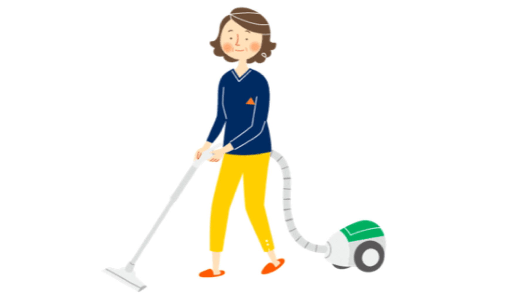 掃除機はゆっくりとかける